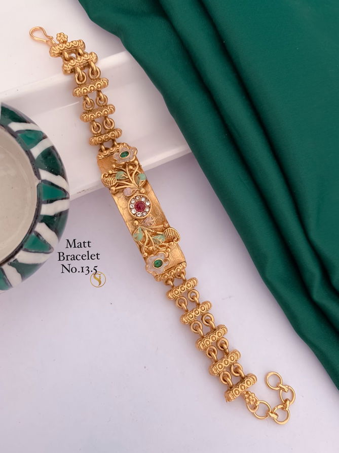 8 MB Golden Matt Bracelet Wholesale Shop In Surat
